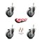 Service Caster Cambro 41064 Camdollies Swivel Caster Replacement Set with 41059 Sockets - SCC CAM-GR20S3514-TPRB-716138-4-X701-4 - alternate 2